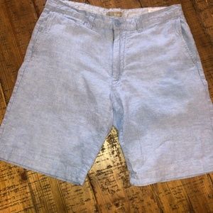 Bruno 34" Blue Linen Shorts